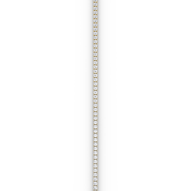 Classic Tennis Bracelet in yellow gold — straight detail view