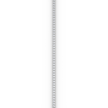 Classic Tennis Bracelet in white gold — straight detail view