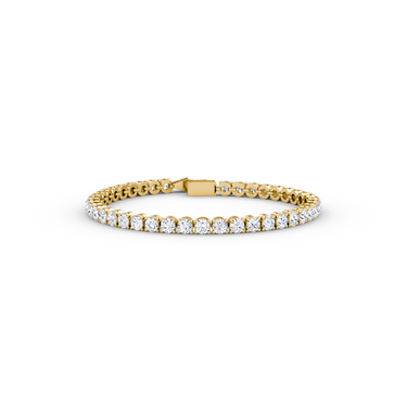 Classic Tennis Bracelet in yellow gold — alternate front view