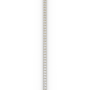 Classic Tennis Bracelet in yellow gold — straight detail view