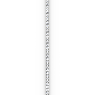 Classic Tennis Bracelet in white gold — straight detail view
