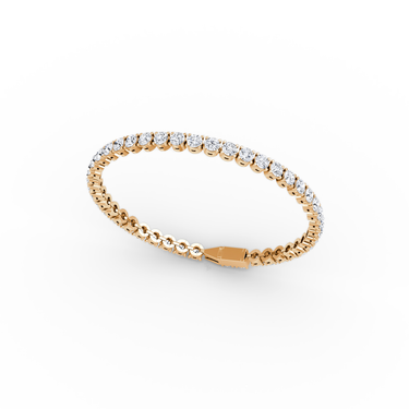 Classic Tennis Bracelet in rose gold — upright view
