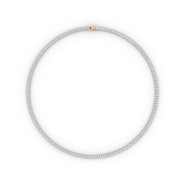 Classic Tennis Necklace in rose gold — petite, front view