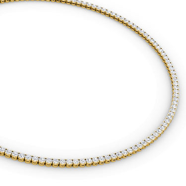 Classic Tennis Necklace in yellow gold — detail view