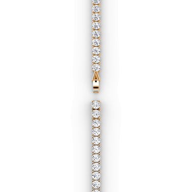 Classic Tennis Necklace in rose gold — clasp view