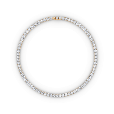 Classic Tennis Necklace in rose gold — front view