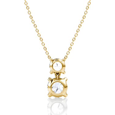 Signature Drop Necklace, yellow gold, back view