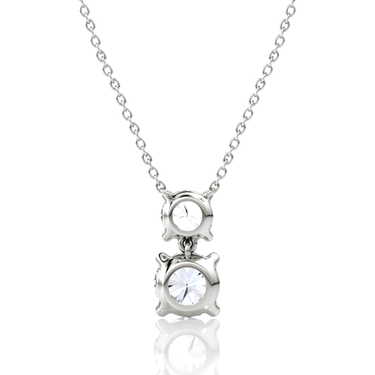 Signature Drop Necklace, white gold, back view