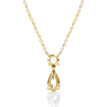 Signature Drop Necklace, yellow gold, back view