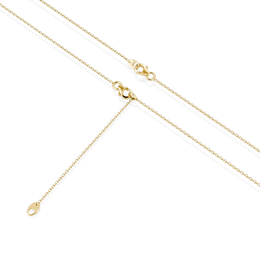 Duo Shield Drop Pendant in yellow gold, clasp view