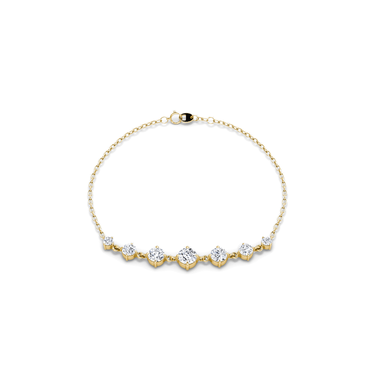 Linked Tennis Bracelet — Yellow Gold — front