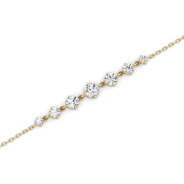 Linked Tennis Bracelet — Yellow Gold — detail