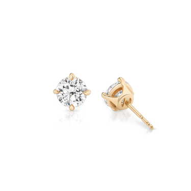 Solitaire Stud in 18K Rose Gold — back view