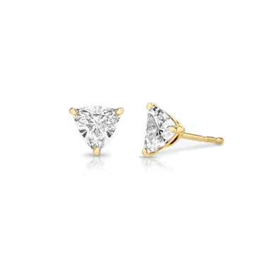 Solitaire Stud in 18K Yellow Gold — three quarter view