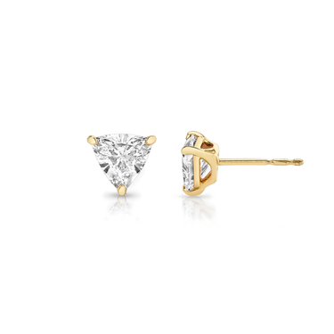 Solitaire Stud in 18K Yellow Gold — side view
