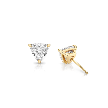 Solitaire Stud in 18K Yellow Gold — back view