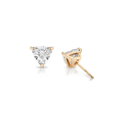 Solitaire Stud in 18K Rose Gold — back view