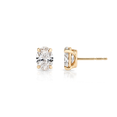 Solitaire Stud in 18K Rose Gold — side view
