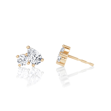 Toi et Moi Stud in 18K Rose Gold — side view