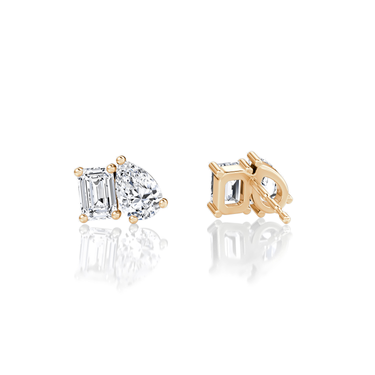 Toi et Moi Stud in 18K Rose Gold — back view