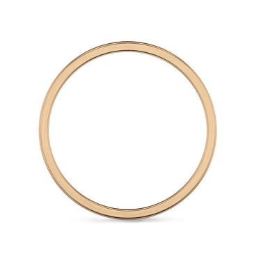 Just Brilliant 4mm Brushed Flat Wedding Band in 18K Rose Gold, profile view