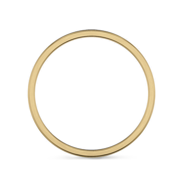 Just Brilliant 4mm Brushed Flat Wedding Band in 18K Yellow Gold, profile view