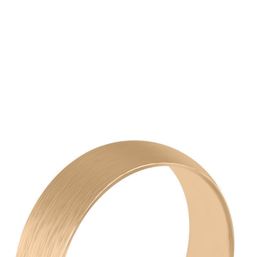 Just Brilliant 6mm Brushed Round Wedding Band in 18K Rose Gold, detail view