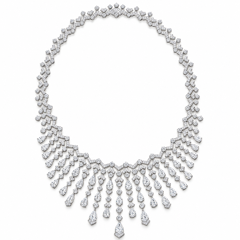 Cascade de Lumière Diamond Necklace by Just Brilliant — full