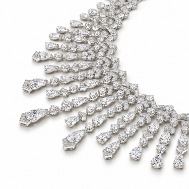 Cascade de Lumière Diamond Necklace by Just Brilliant — setting detail