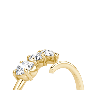 Just Brilliant Cosmos ring, yellow gold color, detail view