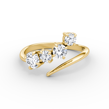 Just Brilliant Cosmos ring, yellow gold color, front view