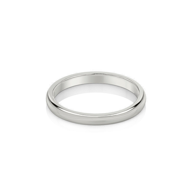Just Brilliant 1.5mm Classic Round Wedding Band in 18K White Gold, front view