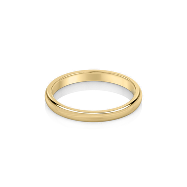 Just Brilliant 1.5mm Classic Round Wedding Band in 18K Yellow Gold, front view