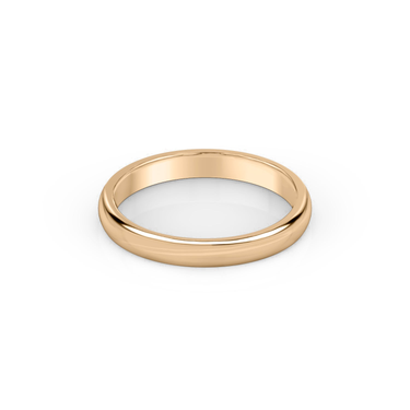 Just Brilliant 3mm Classic Round Wedding Band in 18K Rose Gold, front view