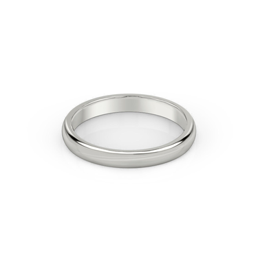 Just Brilliant 3mm Classic Round Wedding Band in 18K White Gold, front view