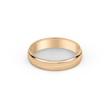 Just Brilliant 4.5mm Classic Round Wedding Band in 18K Rose Gold, front view