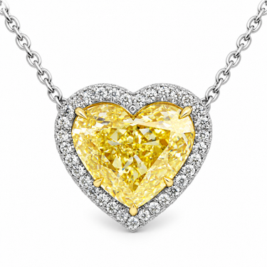 Cœur de Soleil Diamond Pendant by Just Brilliant — Front close-up