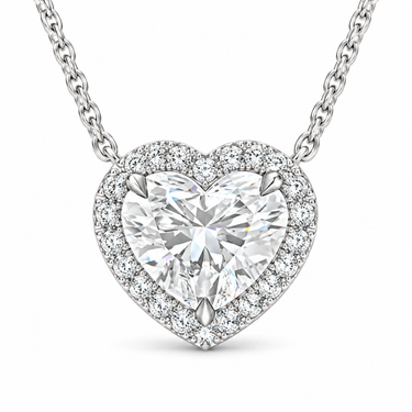 Cœur Éternel Diamond Pendant by Just Brilliant — diamond detail