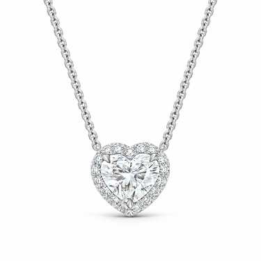 Cœur Éternel Diamond Pendant by Just Brilliant — front