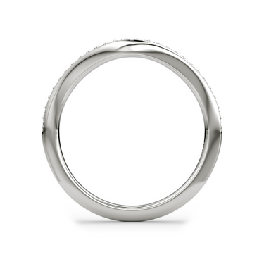 Just Brilliant Curve Band, 18K White Gold, profile view