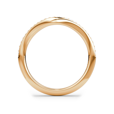 Just Brilliant Curve Band, 18K Rose Gold, profile view