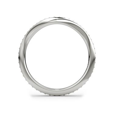 Just Brilliant Curve Band, 18K White Gold, profile view