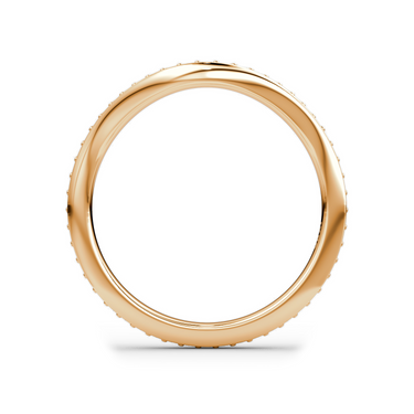 Just Brilliant Curve Band, 18K Rose Gold, profile view