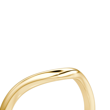 Just Brilliant Curve Band, 18K Yellow Gold, detail view
