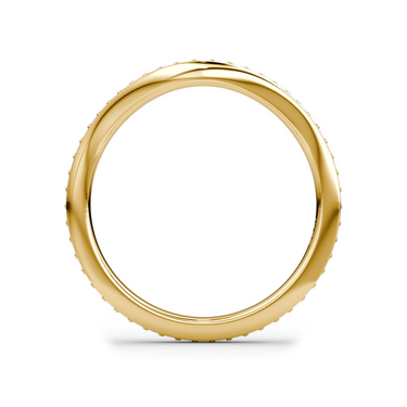Just Brilliant Curve Band, 18K Yellow Gold, profile view