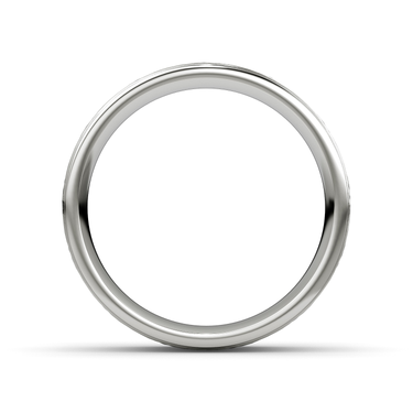 Just Brilliant Hammered Band in 18K White Gold, profile