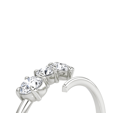 Just Brilliant Cosmos ring, white gold color, detail view