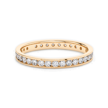 Just Brilliant Devotion band in 18K Rose Gold, front view.