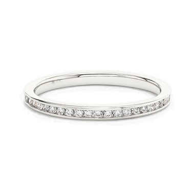 Just Brilliant Devotion band in 18K White Gold, front view.