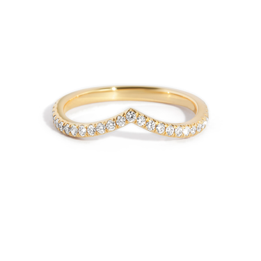 Just Brilliant Dip Band, Yellow Gold, front view